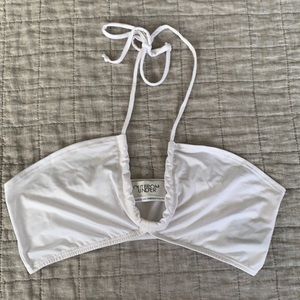 Out From Under White Halter Top